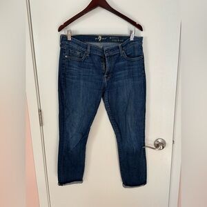 7 For All Mankind Skinny Crop and Roll Jeans